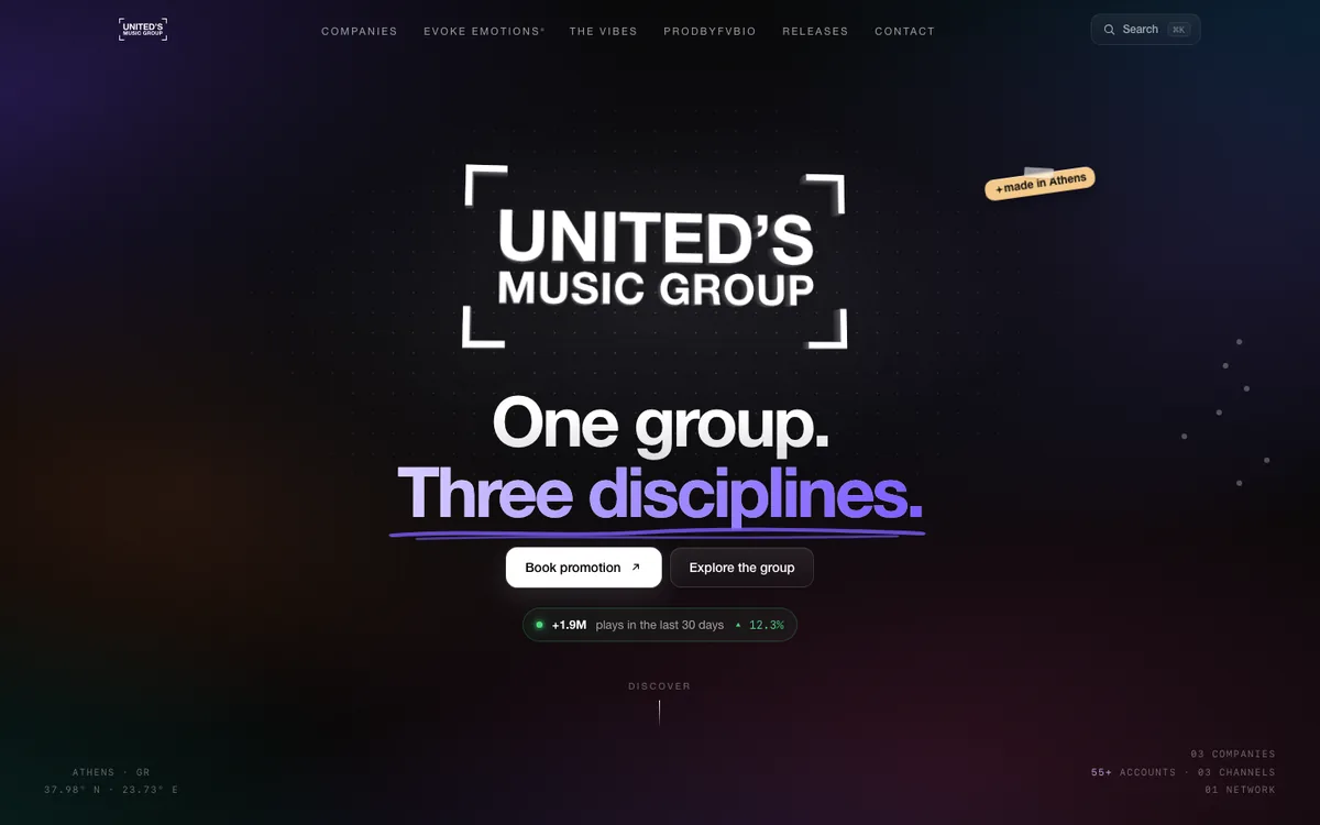 UNITED’S MUSIC GROUP website